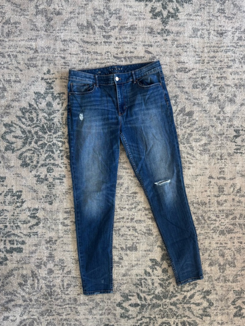 Women’s Mid-Rise Blue Stretch Skinny Jeans